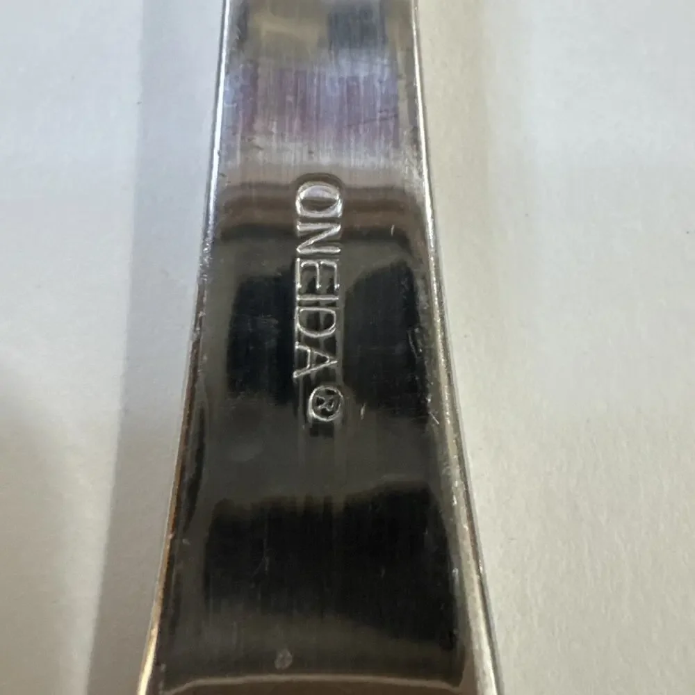 8 Oneida Stainless Avondale Soup TableSpoonsFlatware Rope Bands